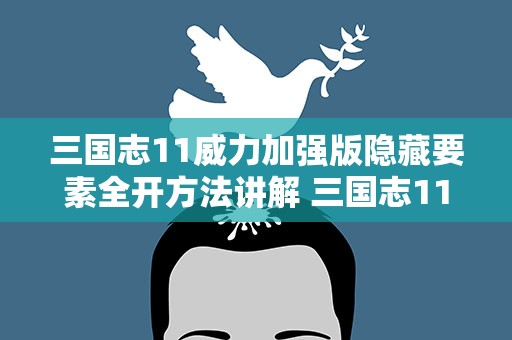 三国志11威力加强版隐藏要素全开方法讲解 三国志11隐藏要素全开补丁怎么用啊