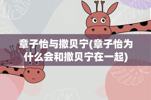 章子怡与撒贝宁(章子怡为什么会和撒贝宁在一起)