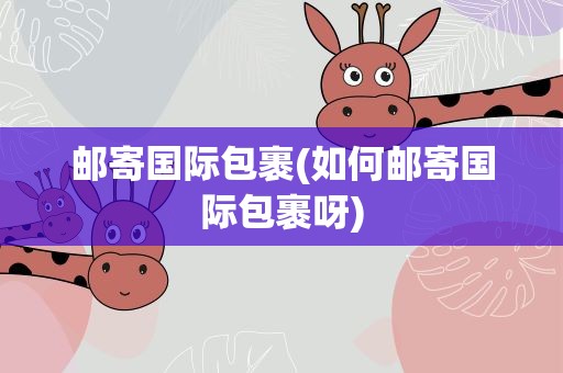 邮寄国际包裹(如何邮寄国际包裹呀)