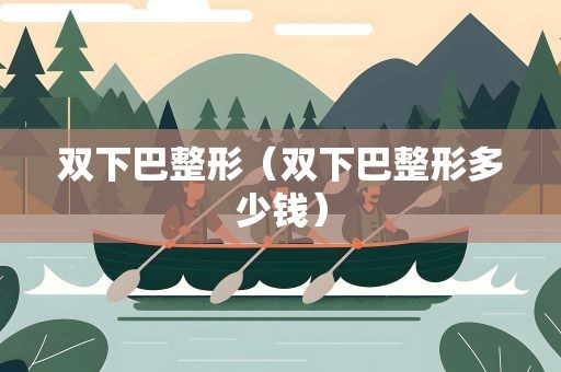 双下巴整形（双下巴整形多少钱）