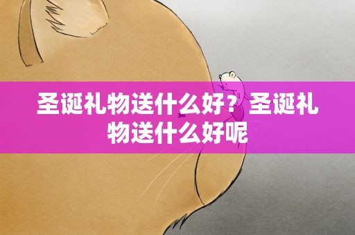 圣诞礼物送什么好？圣诞礼物送什么好呢
