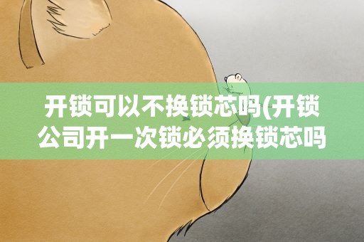开锁可以不换锁芯吗(开锁公司开一次锁必须换锁芯吗)