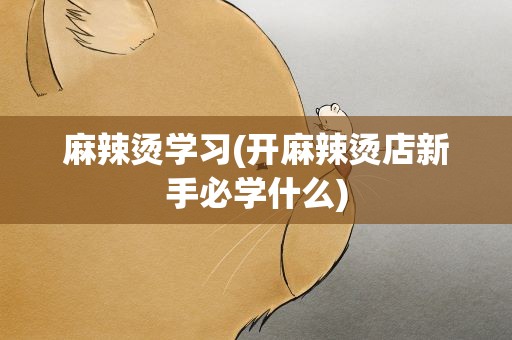 麻辣烫学习(开麻辣烫店新手必学什么)