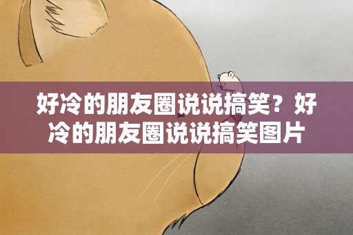 好冷的朋友圈说说搞笑？好冷的朋友圈说说搞笑图片
