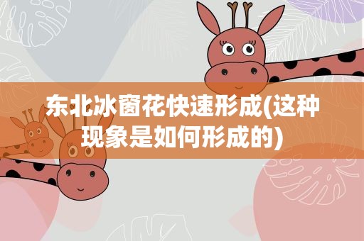 东北冰窗花快速形成(这种现象是如何形成的)