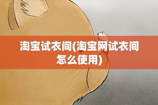 淘宝试衣间(淘宝网试衣间怎么使用)