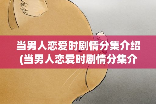 当男人恋爱时剧情分集介绍(当男人恋爱时剧情分集介绍讲述了什么)