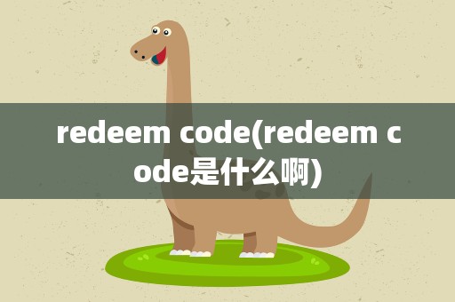 redeem code(redeem code是什么啊)
