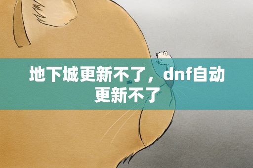 地下城更新不了，dnf自动更新不了