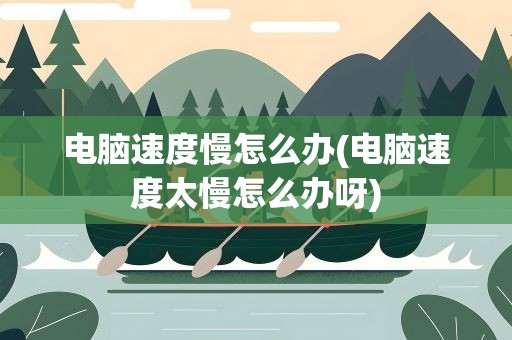 电脑速度慢怎么办(电脑速度太慢怎么办呀)
