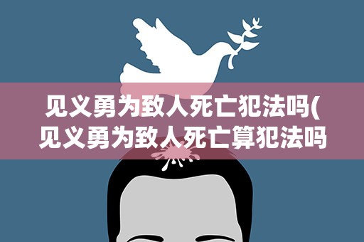 见义勇为致人死亡犯法吗(见义勇为致人死亡算犯法吗)