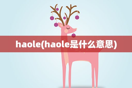 haole(haole是什么意思)