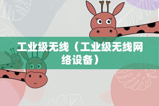工业级无线（工业级无线网络设备）