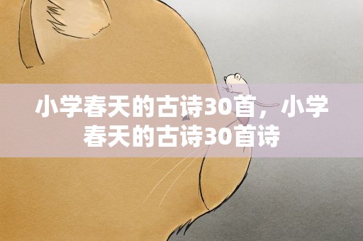 小学春天的古诗30首，小学春天的古诗30首诗