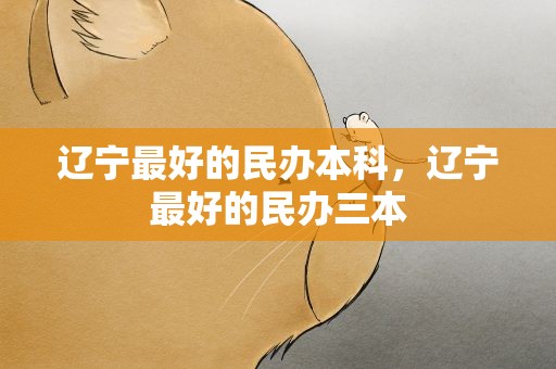 辽宁最好的民办本科，辽宁最好的民办三本