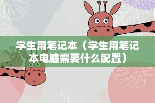 学生用笔记本（学生用笔记本电脑需要什么配置）