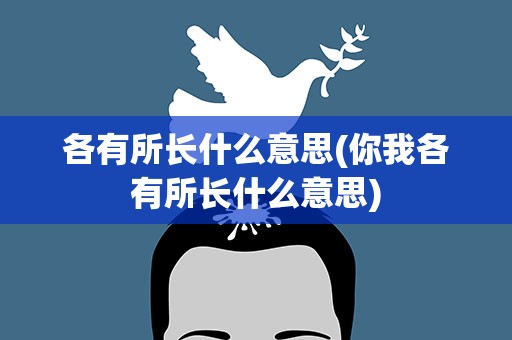 各有所长什么意思(你我各有所长什么意思)
