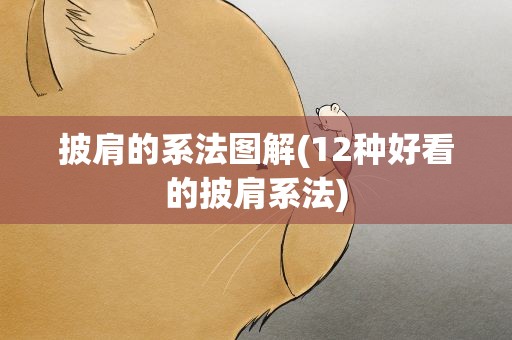 披肩的系法图解(12种好看的披肩系法)