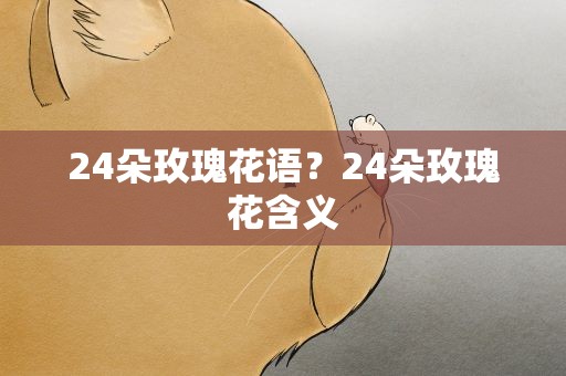 24朵玫瑰花语？24朵玫瑰花含义