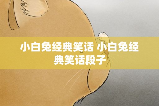 小白兔经典笑话 小白兔经典笑话段子
