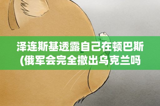泽连斯基透露自己在顿巴斯(俄军会完全撤出乌克兰吗)