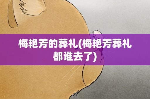 梅艳芳的葬礼(梅艳芳葬礼都谁去了)