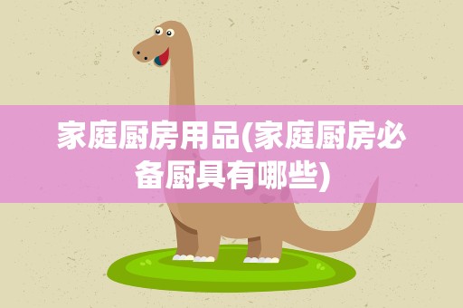 家庭厨房用品(家庭厨房必备厨具有哪些)