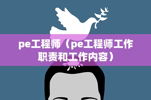pe工程师（pe工程师工作职责和工作内容）