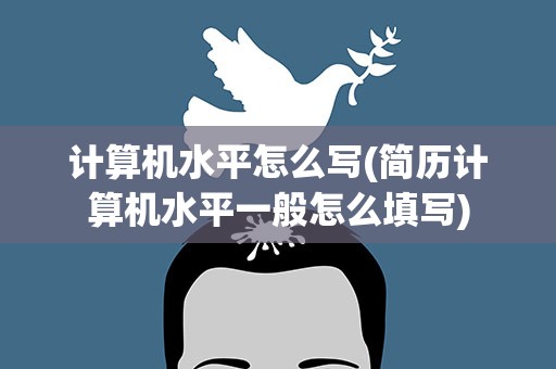 计算机水平怎么写(简历计算机水平一般怎么填写)