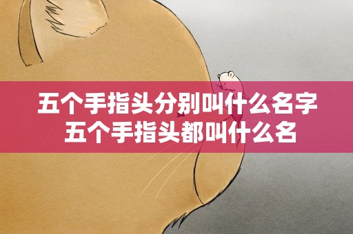 五个手指头分别叫什么名字 五个手指头都叫什么名