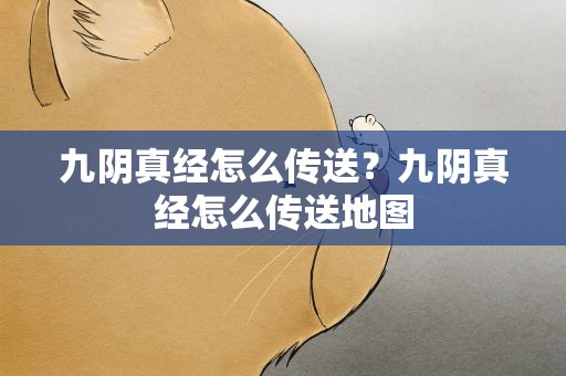 九阴真经怎么传送？九阴真经怎么传送地图