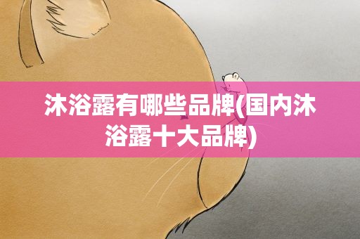 沐浴露有哪些品牌(国内沐浴露十大品牌)