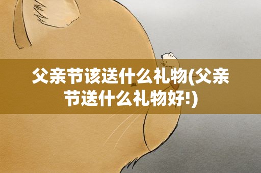 父亲节该送什么礼物(父亲节送什么礼物好!)