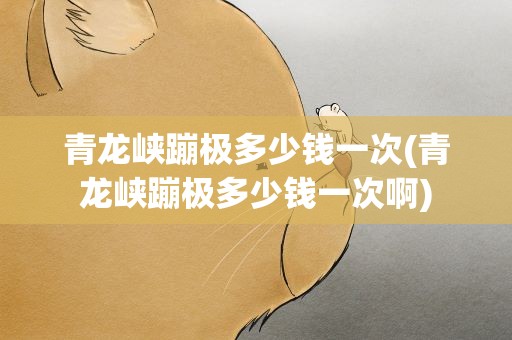 青龙峡蹦极多少钱一次(青龙峡蹦极多少钱一次啊)