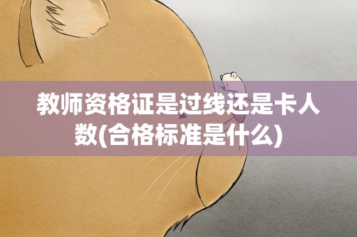 教师资格证是过线还是卡人数(合格标准是什么)