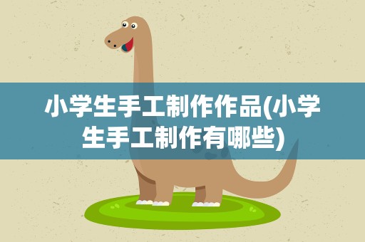 小学生手工制作作品(小学生手工制作有哪些)