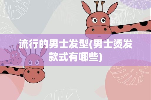 流行的男士发型(男士烫发款式有哪些)
