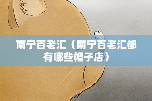 南宁百老汇（南宁百老汇都有哪些帽子店）