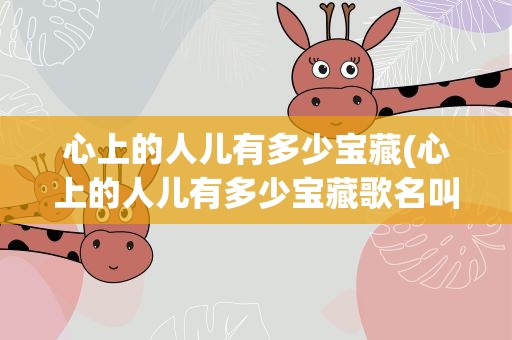 心上的人儿有多少宝藏(心上的人儿有多少宝藏歌名叫什么)