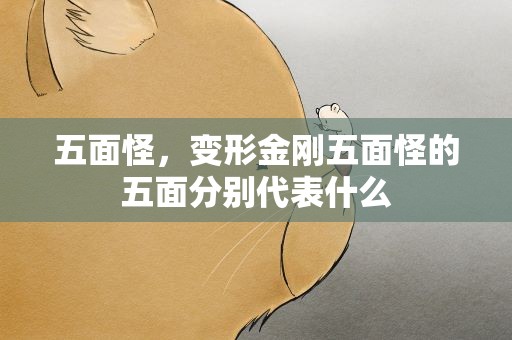 五面怪，变形金刚五面怪的五面分别代表什么