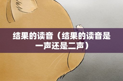 结果的读音（结果的读音是一声还是二声）