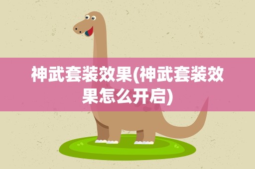 神武套装效果(神武套装效果怎么开启)