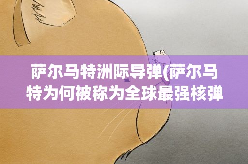 萨尔马特洲际导弹(萨尔马特为何被称为全球最强核弹哪国的反导系统能拦得住它)
