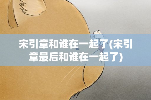 宋引章和谁在一起了(宋引章最后和谁在一起了)