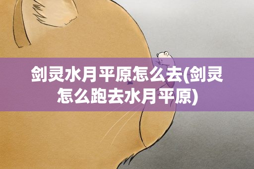剑灵水月平原怎么去(剑灵怎么跑去水月平原)