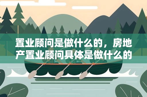 置业顾问是做什么的，房地产置业顾问具体是做什么的