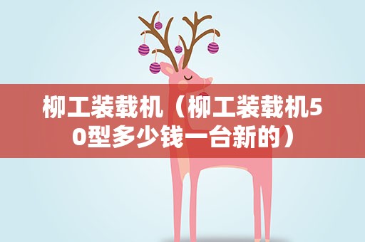 柳工装载机（柳工装载机50型多少钱一台新的）