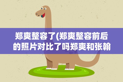 郑爽整容了(郑爽整容前后的照片对比了吗郑爽和张翰公开的真正结婚照)