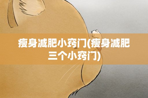 瘦身减肥小窍门(瘦身减肥三个小窍门)
