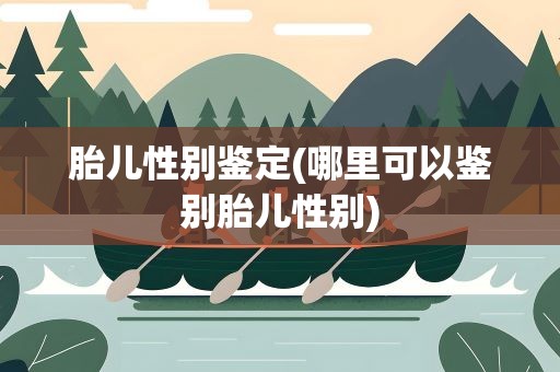 胎儿性别鉴定(哪里可以鉴别胎儿性别)